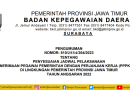 Penyesuaian Jadwal Pelaksanaan Penerimaan Pegawai Pemerintah dengan Perjanjian Kerja (PPPK) Guru di Lingkungan Pemerintah Provinsi Jawa Timur Tahun Anggaran 2022